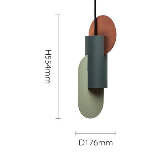 Creative Geometric Electroplated Metal LED Modern Pendant Light