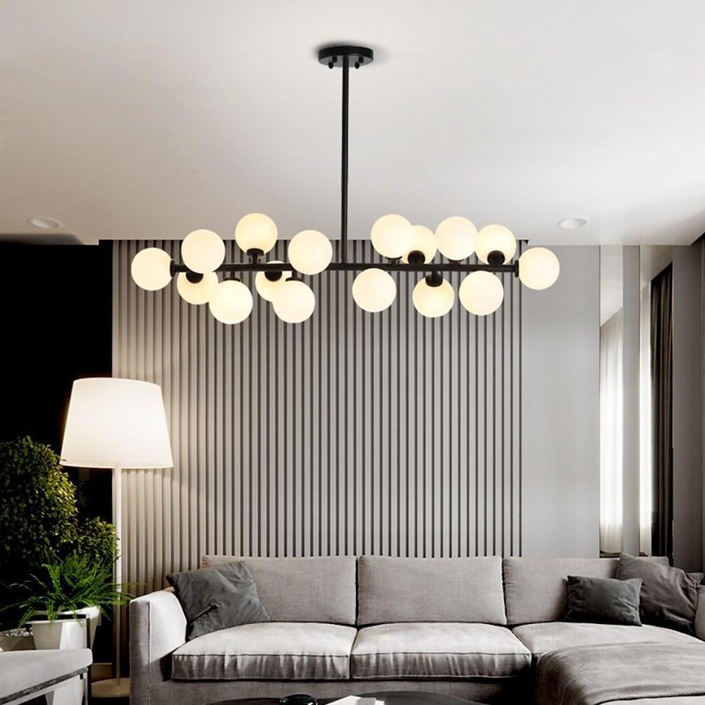 Modern Gold 16-Light Kitchen Island LED Chandelier