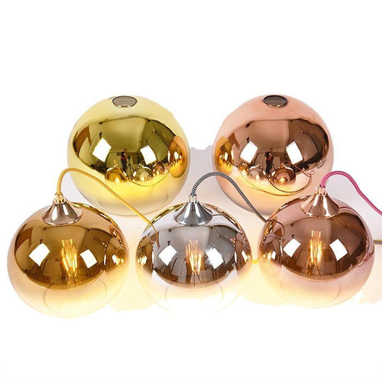 Gradient Color Glass Globe Pendant Light