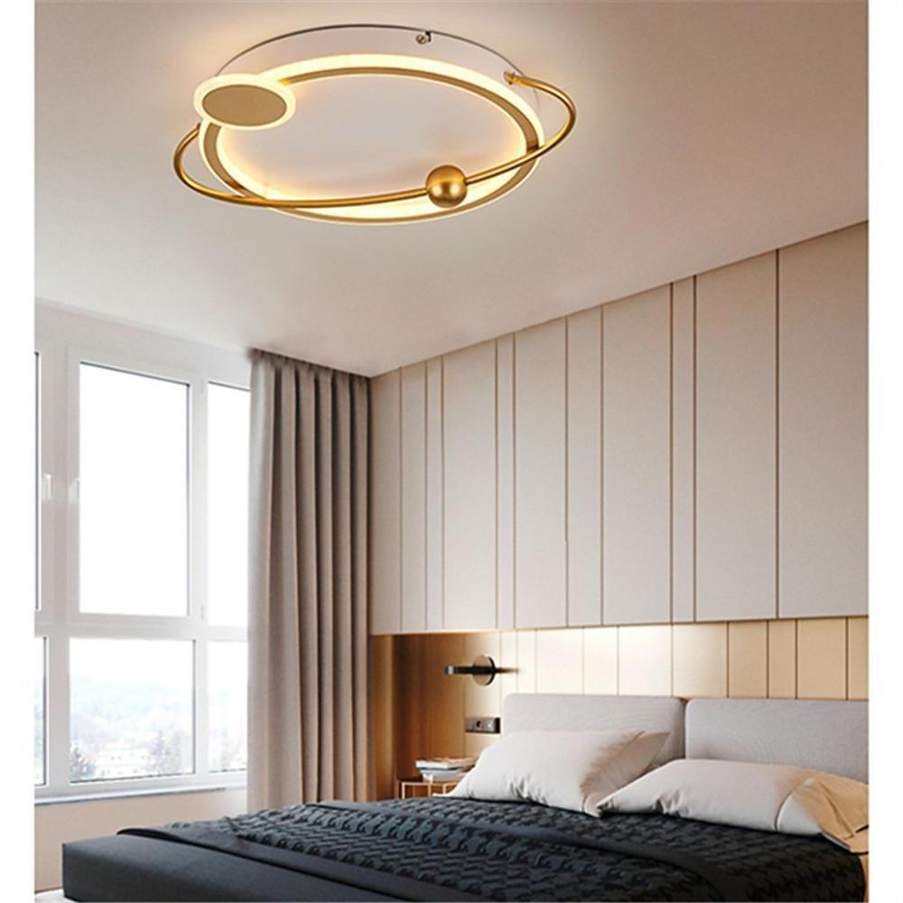 Oval Shaped Bedroom Flush Mount Unique LED Ceiling Light
