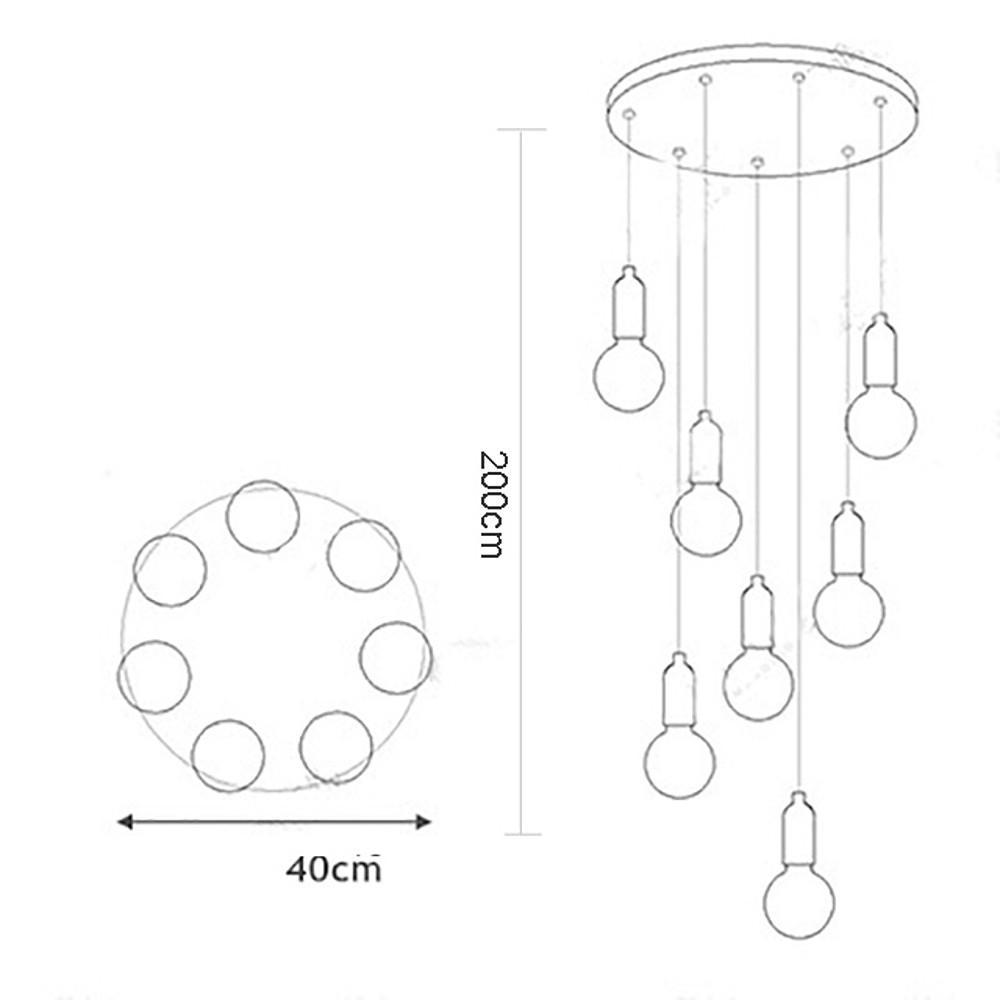 Acrylic Bubble Globe LED Modern Pendant Light Hanging Lamp Island Light