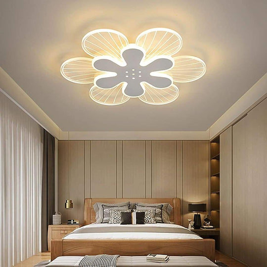 Flowers Shapes LED White Modern Ceiling Light – Flush Mount