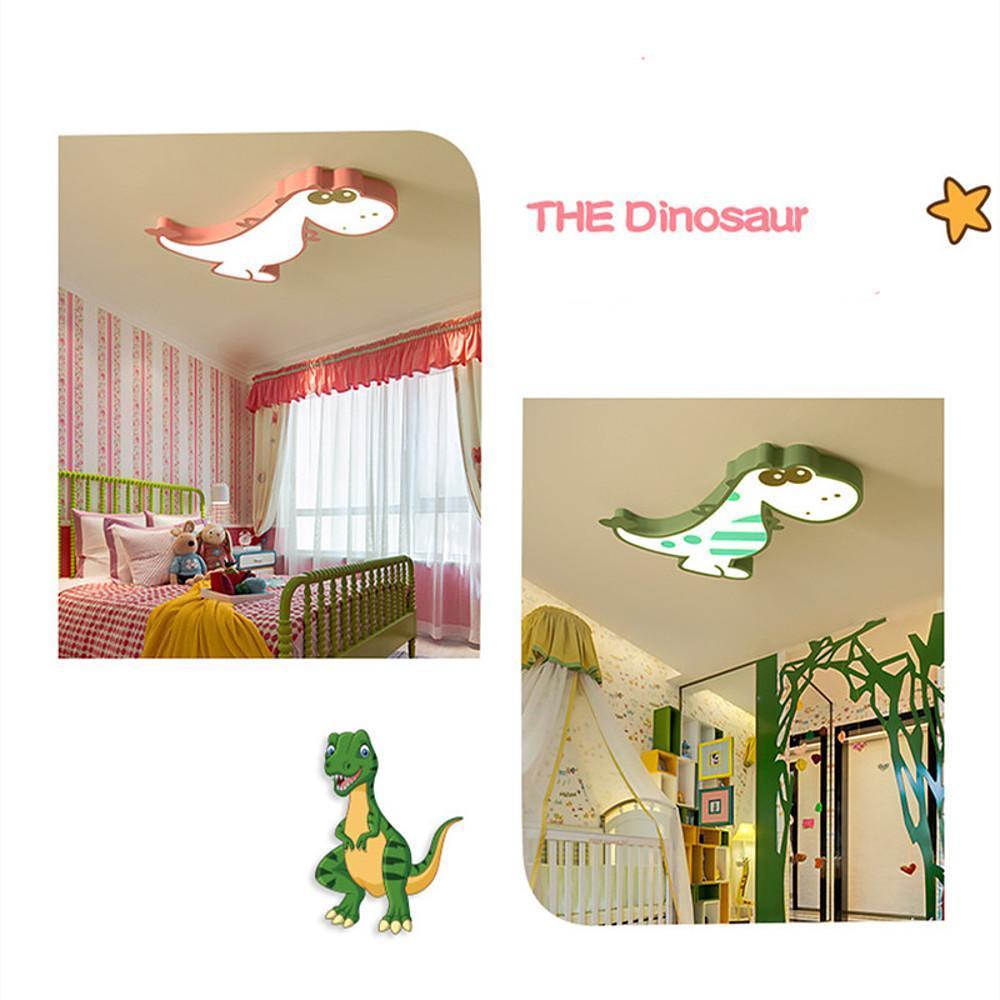Cartoon Dinosaur Design LED Dimmable Nordic Flush Mount Ceiling Light