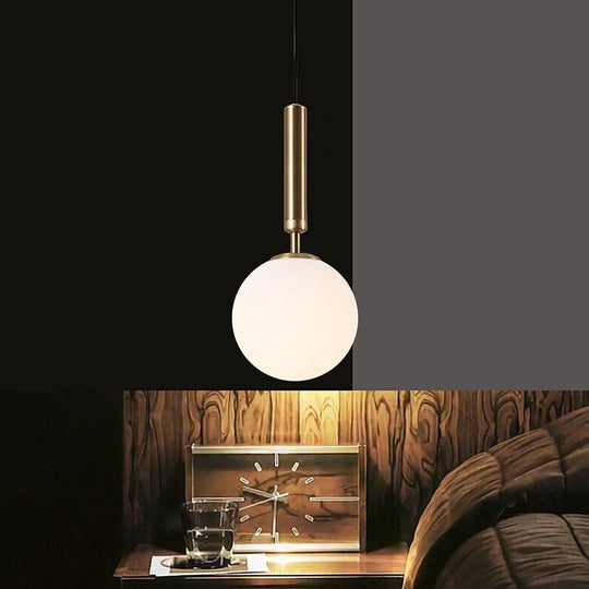 Globe-Shaped Electroplated Glass LED Pendant Light