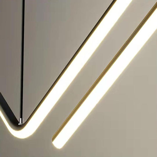 Zigzag Wave Nordic LED Dining Room Pendant Light