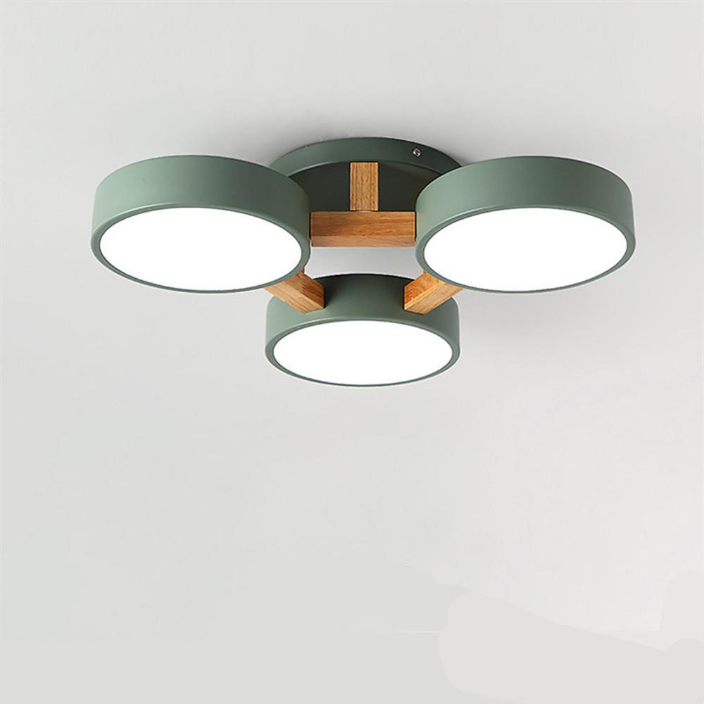 3-Circle LED Flush Mount Ceiling Light with Frosted Shades