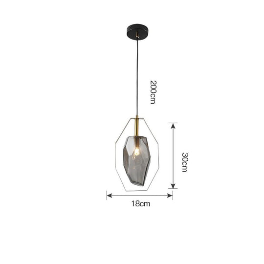 Nordic LED Glass Pendant Light with Electroplated Metal Finish