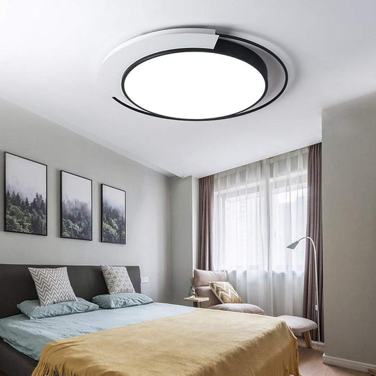 Modern Circular Flush Mount LED Ceiling Light 1 Light
