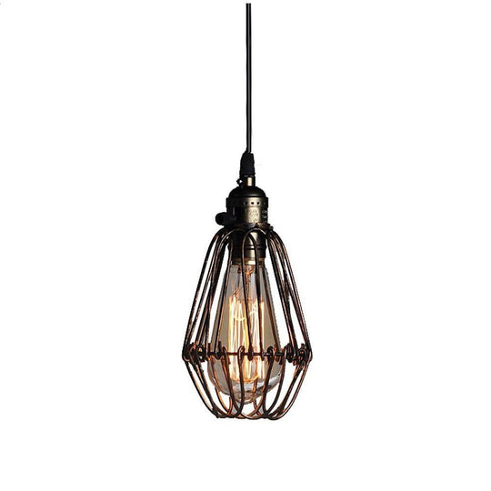 Industrial Metal Lantern Pendant Light