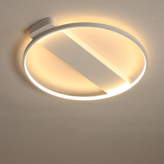 Circle Rectangle Combined LED Modern Flush Mount Ceiling Light