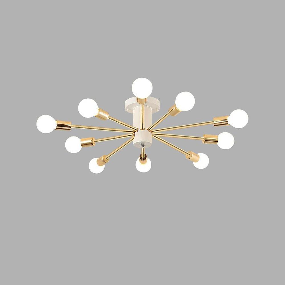 Industrial Sputnik Geometric Gold LED Chandelier