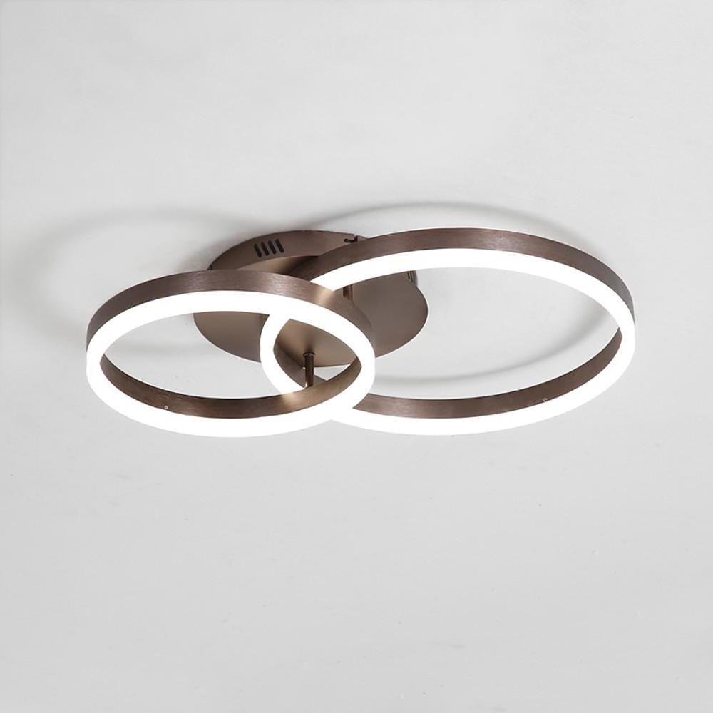 Creative 2 Circle Gold LED Flush Mount Ceiling Light – 2 Lights