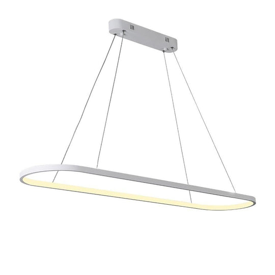 Rounded Rectangular Aluminum LED Chandelier Ceiling Light