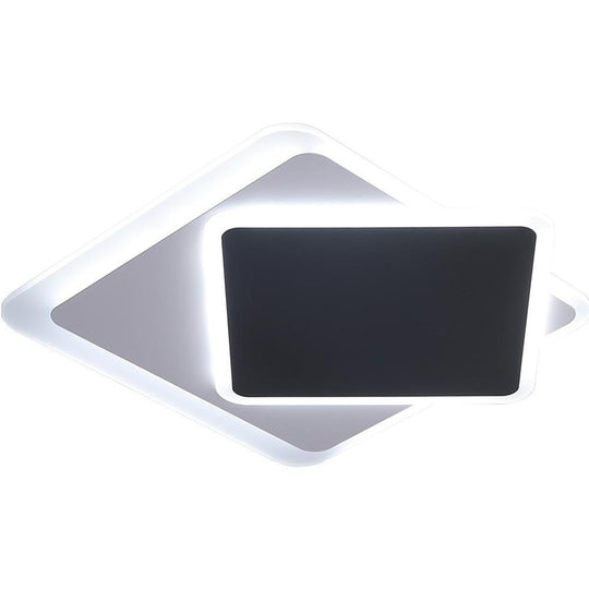 Square Double-Layer LED Flush Mount Ceiling Light – Minimalist Modern Design