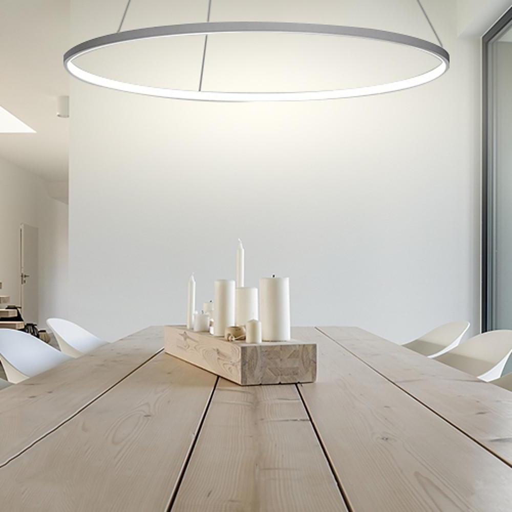 24'' Acrylic Big Ring Opal Shade LED Pendant Light