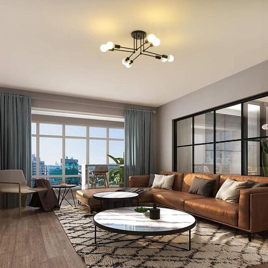 8-Light LED Modern Sputnik Chandelier