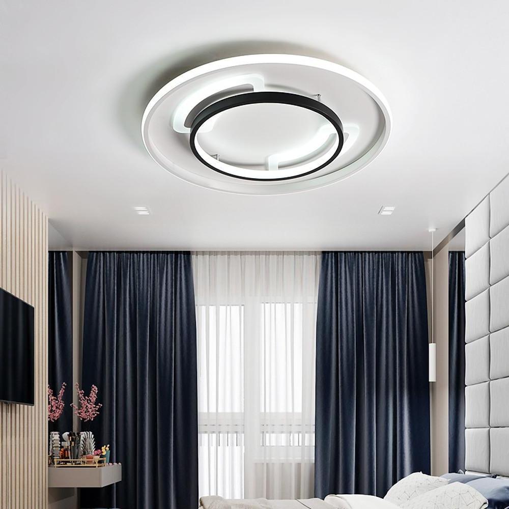 Circle Modern LED Flush Mount Ceiling Light – Bedroom and Living Room Fixture