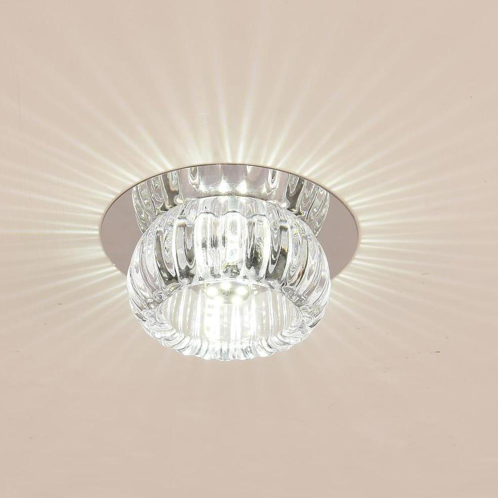 Geometric Crystal Flush Mount LED Ceiling Light