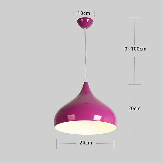 9 Inch LED Halogen Incandescent Metal Dome Bowl Pendant Downlight Light