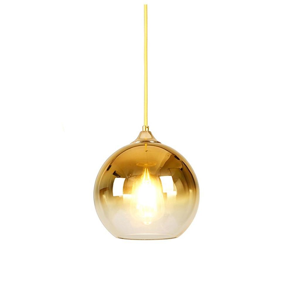 Gradient Color Glass Globe Pendant Light
