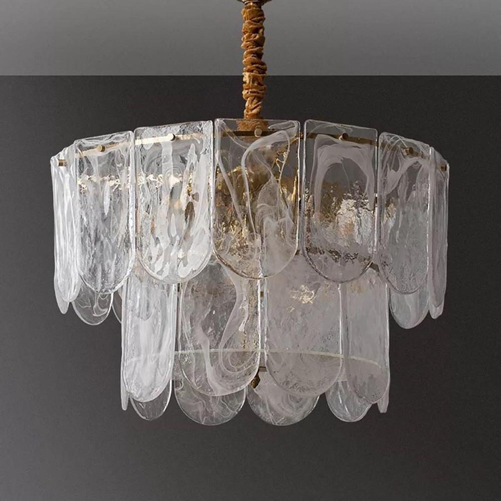 Traditional Classic Metal and Glass LED Chandelier