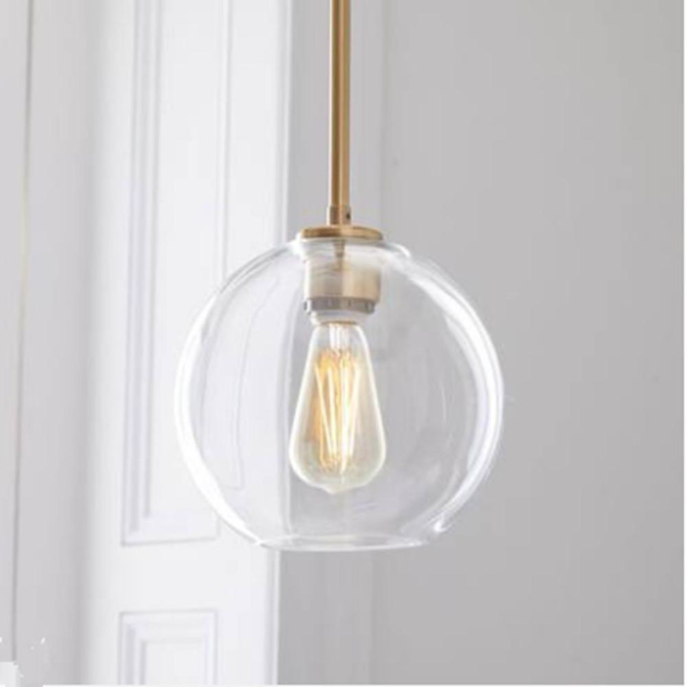 Modern Gradient Glass Globe LED Pendant Ceiling Light