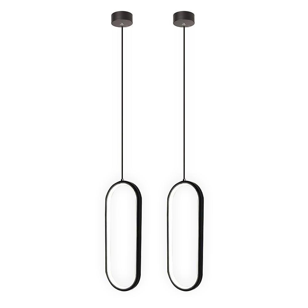 Rounded Rectangle LED Modern Pendant Lighting Hanging Ceiling Light