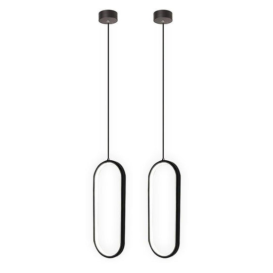 Rounded Rectangle LED Modern Pendant Lighting Hanging Ceiling Light