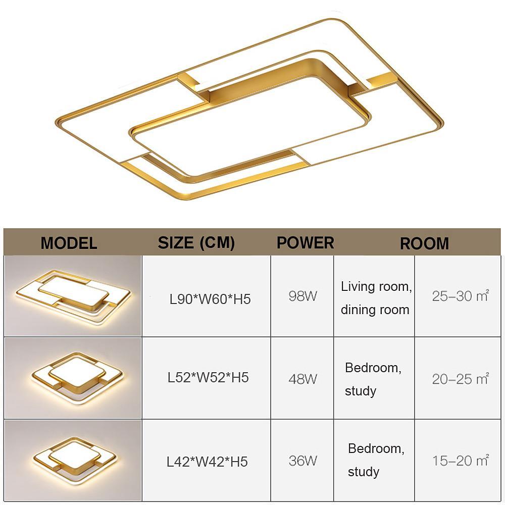 Square LED – Geometric Overlay Flush Mount Ceiling Light for Bedroom and Living Spaces
