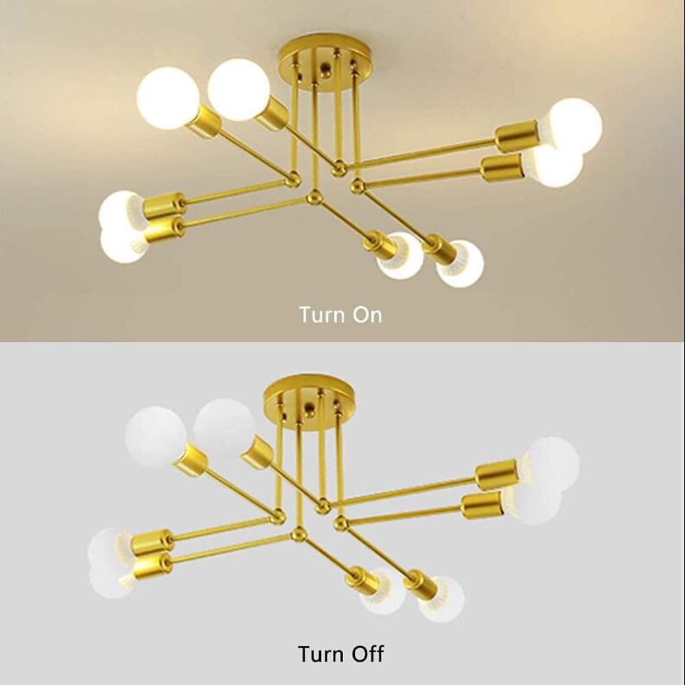 8-Light LED Modern Sputnik Chandelier