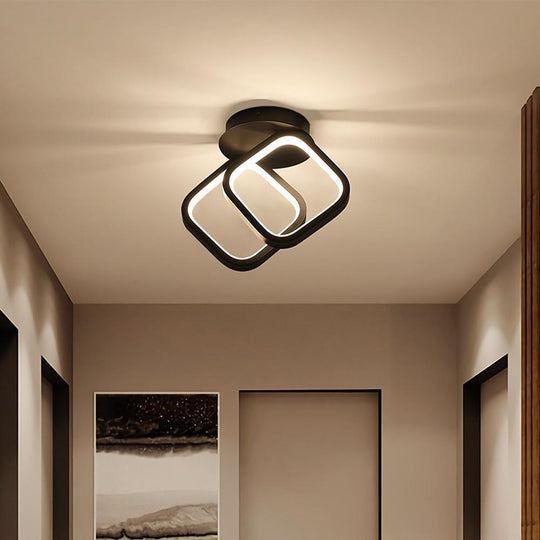 2 Ring Minimalist LED Flush Mount Ceiling Light