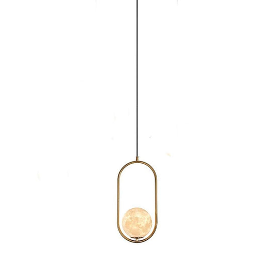 Globe Rectangular Rounded Corners Pendant Light LED Ceiling Lighting