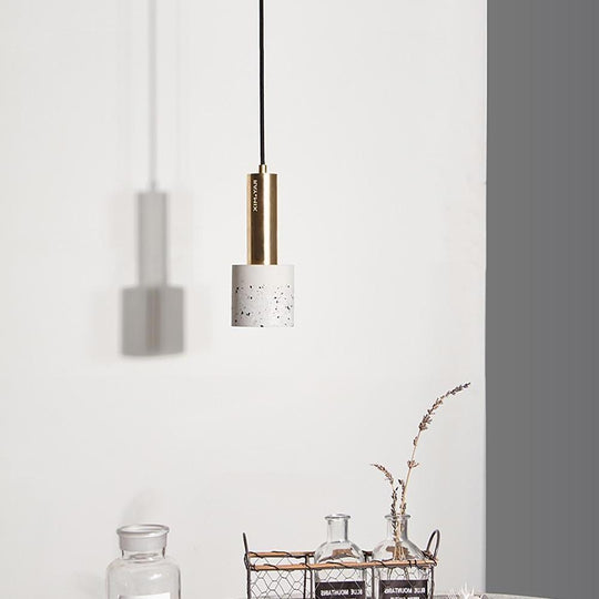 Cylinder Concrete LED Nordic Pendant Light