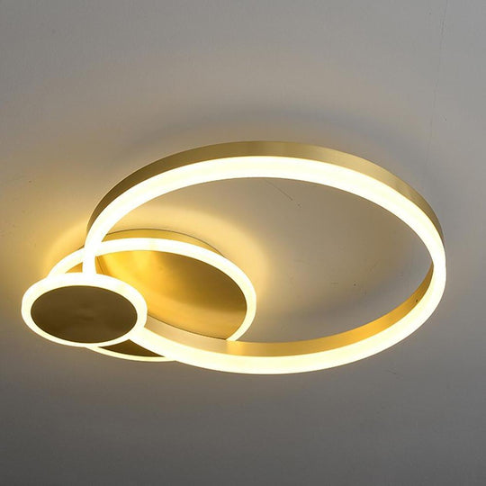 Overlapping Circles Artistic LED Flush Mount Ceiling Light