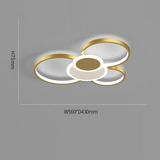 Modern LED Circles Flush Mount Ceiling Light with Artistic Eclipse Design