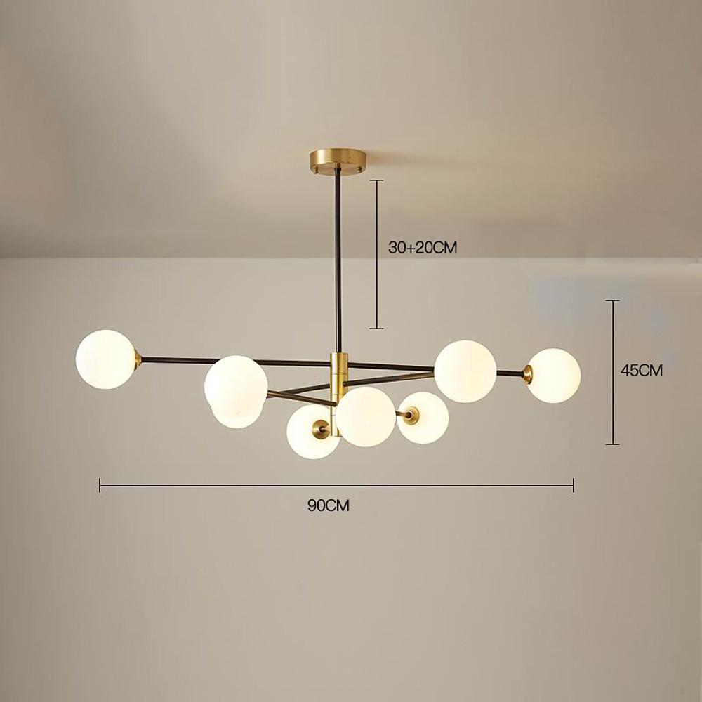 Industrial Modern Cluster Globe Geometric Pendant Light