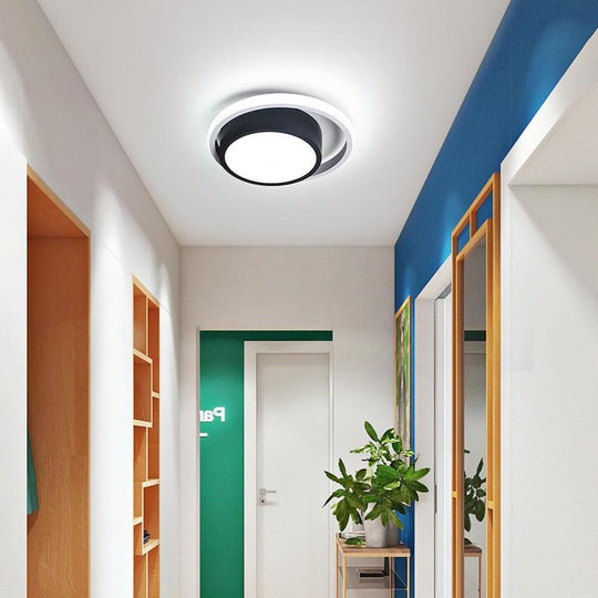 Square Circle LED Modern Flush Mount Ceiling Light