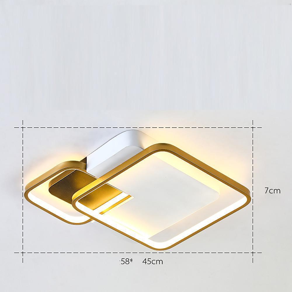 Multiple Square Circular LED Nordic Flush Mount Ceiling Light