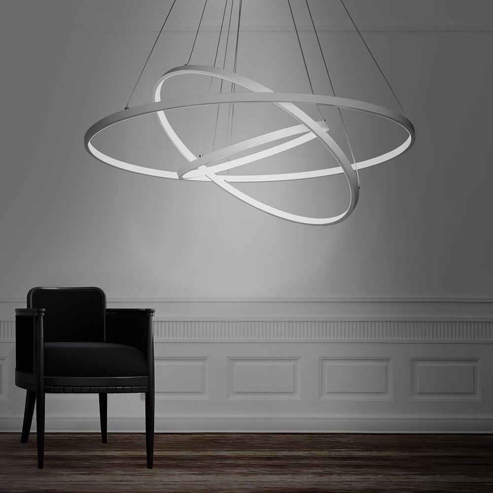 Adjustable Interweaved Ring Dimmable LED Modern Chandelier