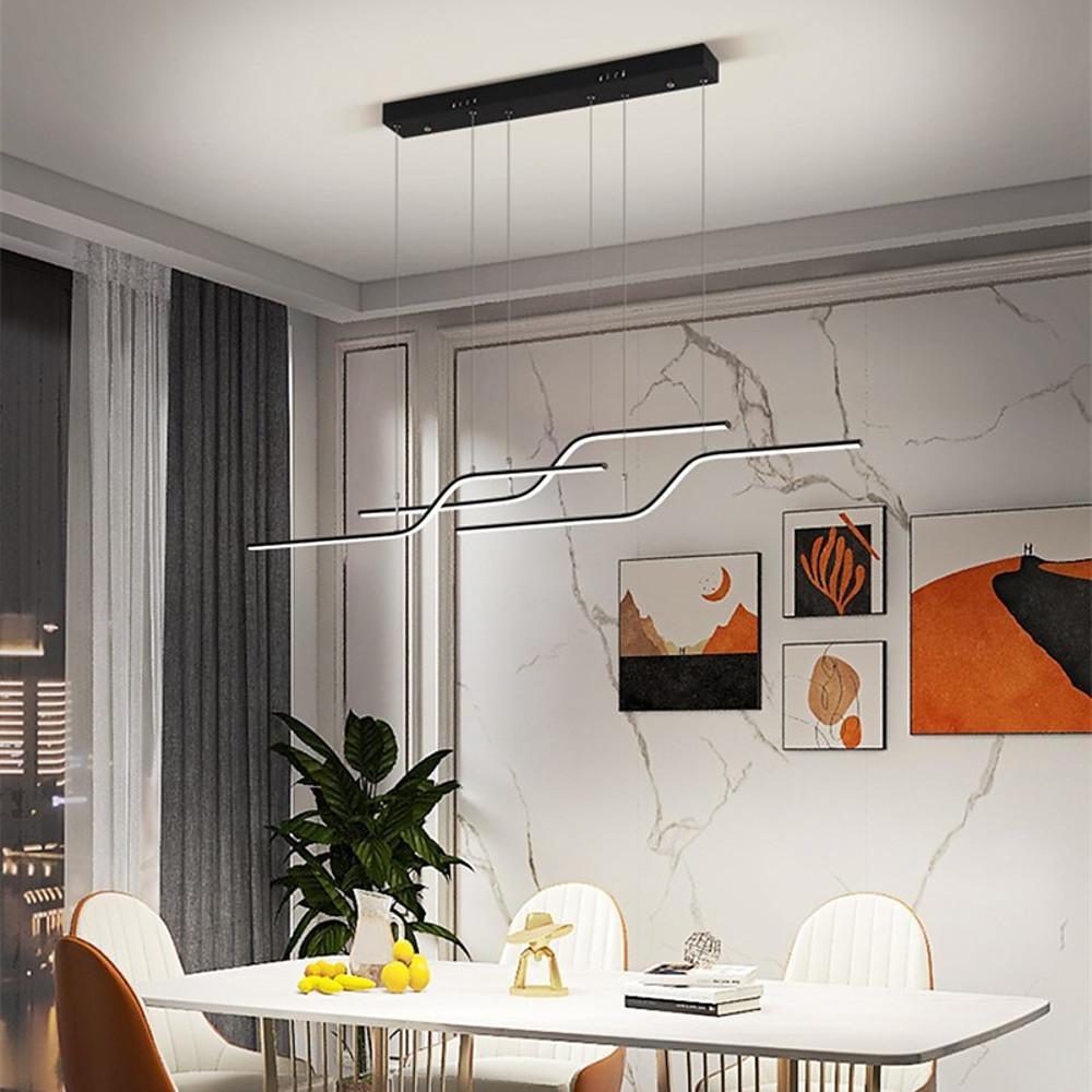 Linear Curved Minimalist LED Modern Chandelier