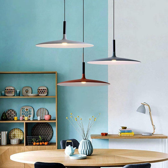 Flat Circular Industrial Pendant Light