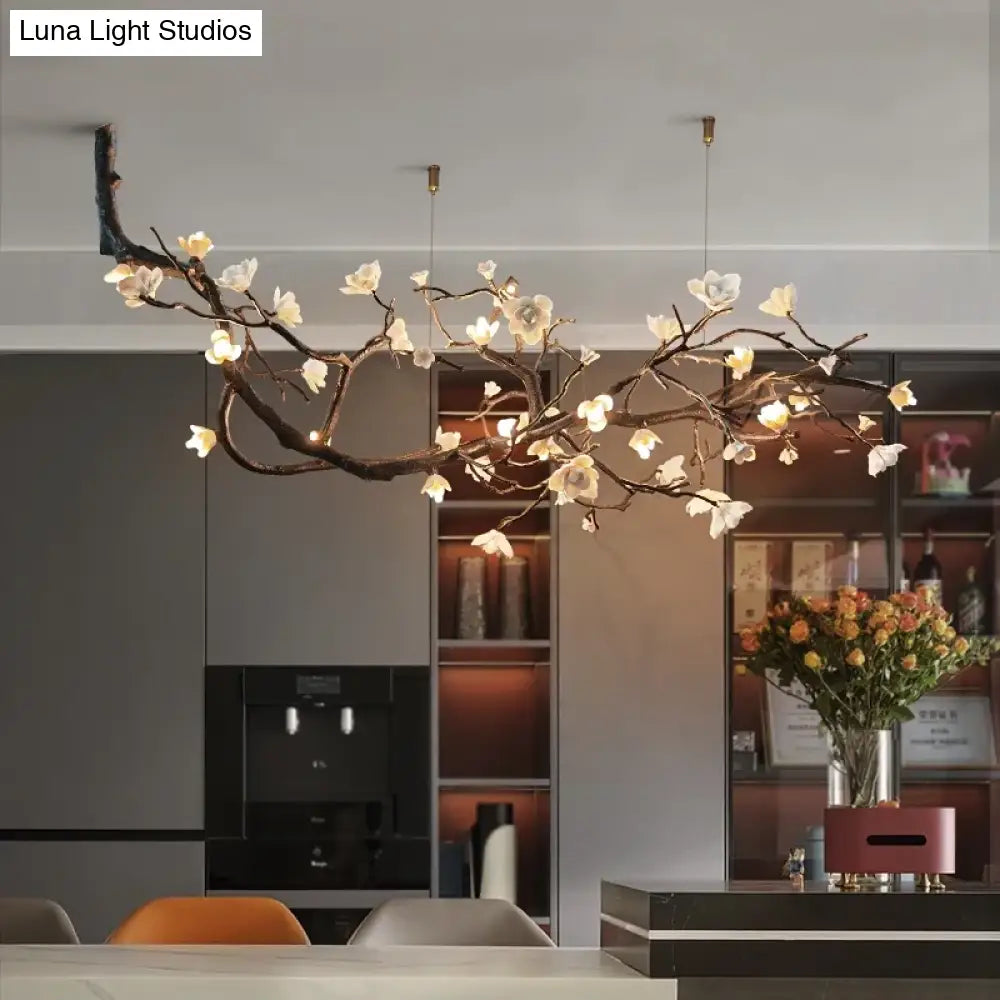 Nordic Ceramic & Copper Branch Chandelier – Modern Luxury Lighting