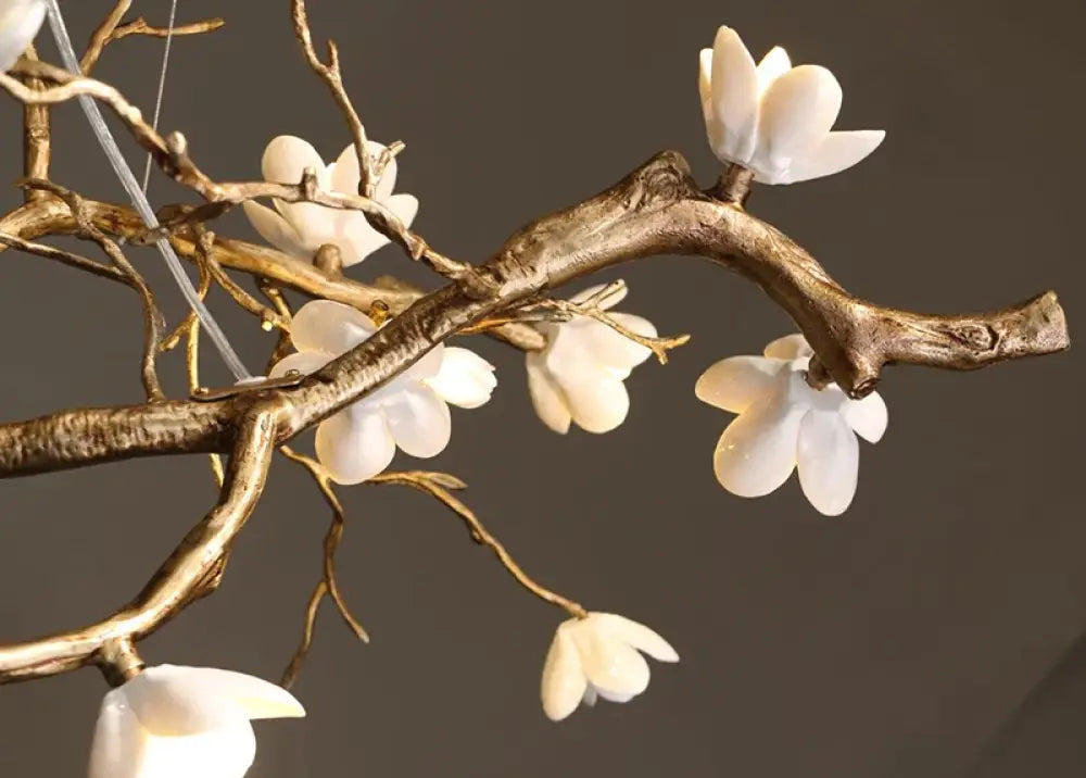Nordic Ceramic & Copper Branch Chandelier – Modern Luxury Lighting