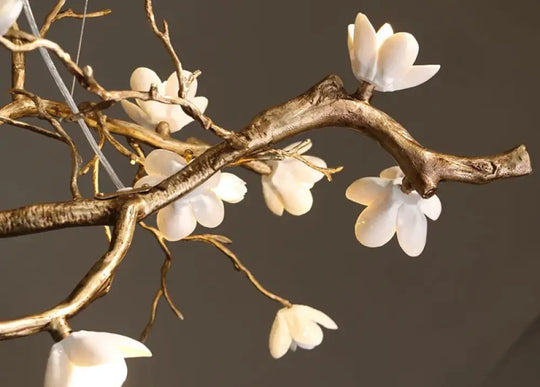 Nordic Ceramic & Copper Branch Chandelier – Modern Luxury Lighting