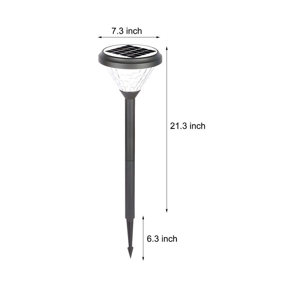 Elegant Black Solar LED Pathway Lights with Water Ripple Design – 27.6"
