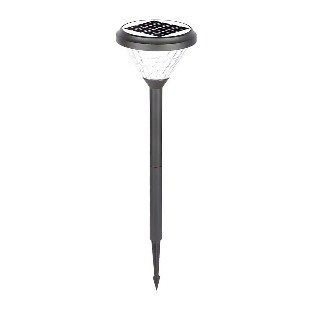 Elegant Black Solar LED Pathway Lights with Water Ripple Design – 27.6"