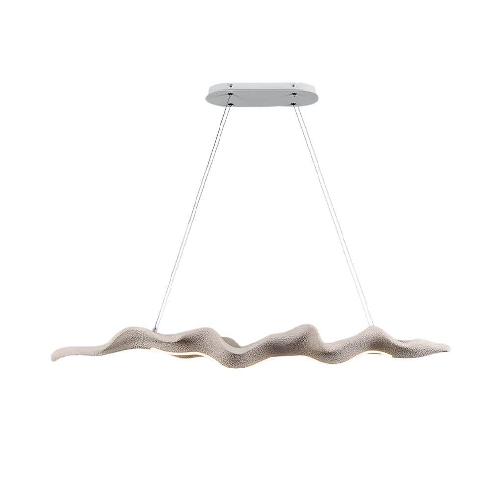 Japanese Retro Wave Wood Grain LED Pendant Light