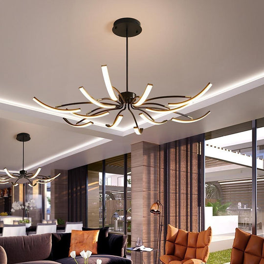 Flower Strips Dimmable LED Nordic Pendant Chandelier