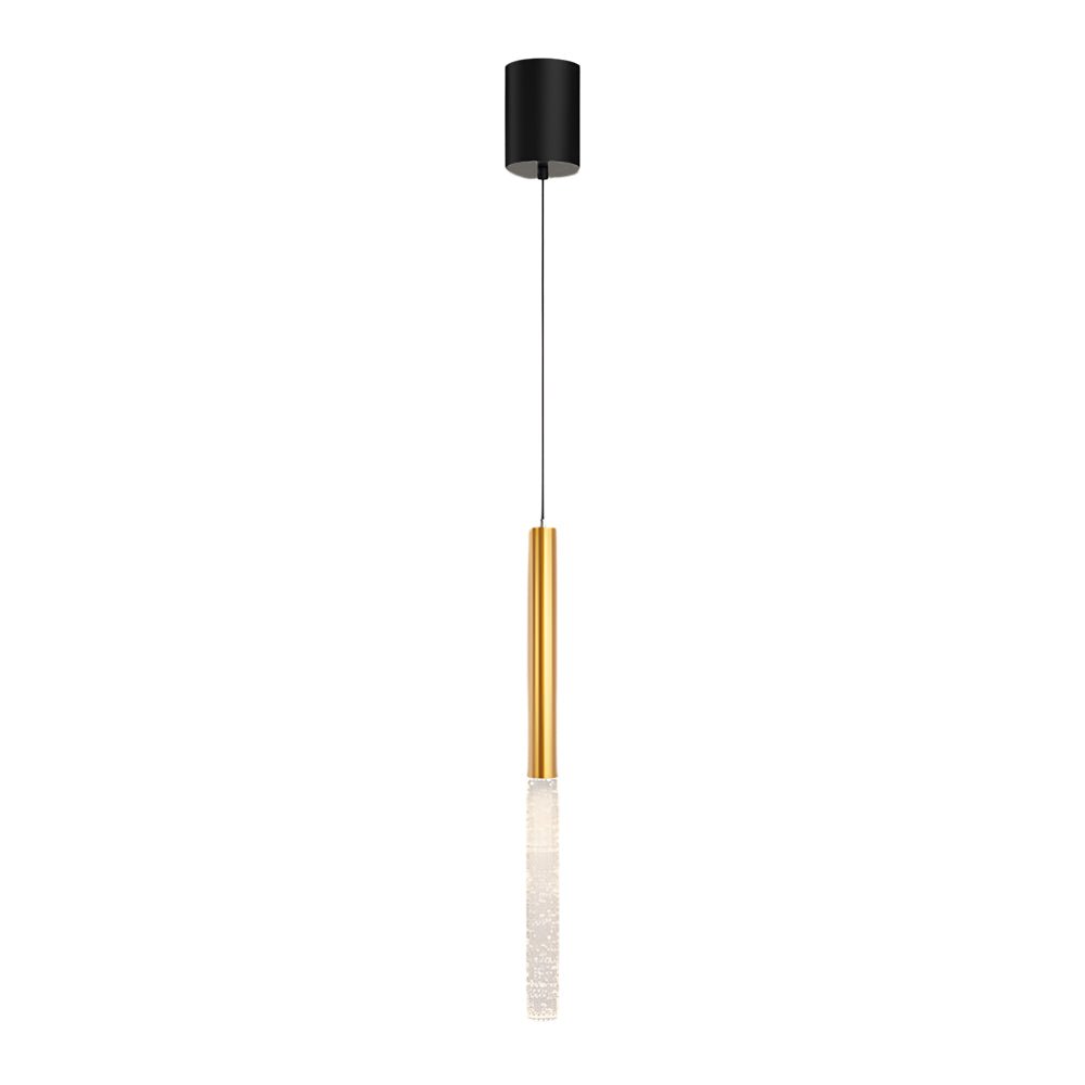 Elongated Cylinder Bubbles Shade 3 Step Dimming Modern Pendant Light