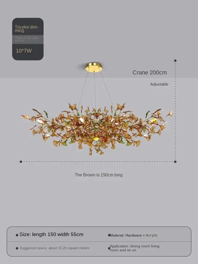 Ginkgo Glass Pendant Chandelier – Modern Luxury Lighting